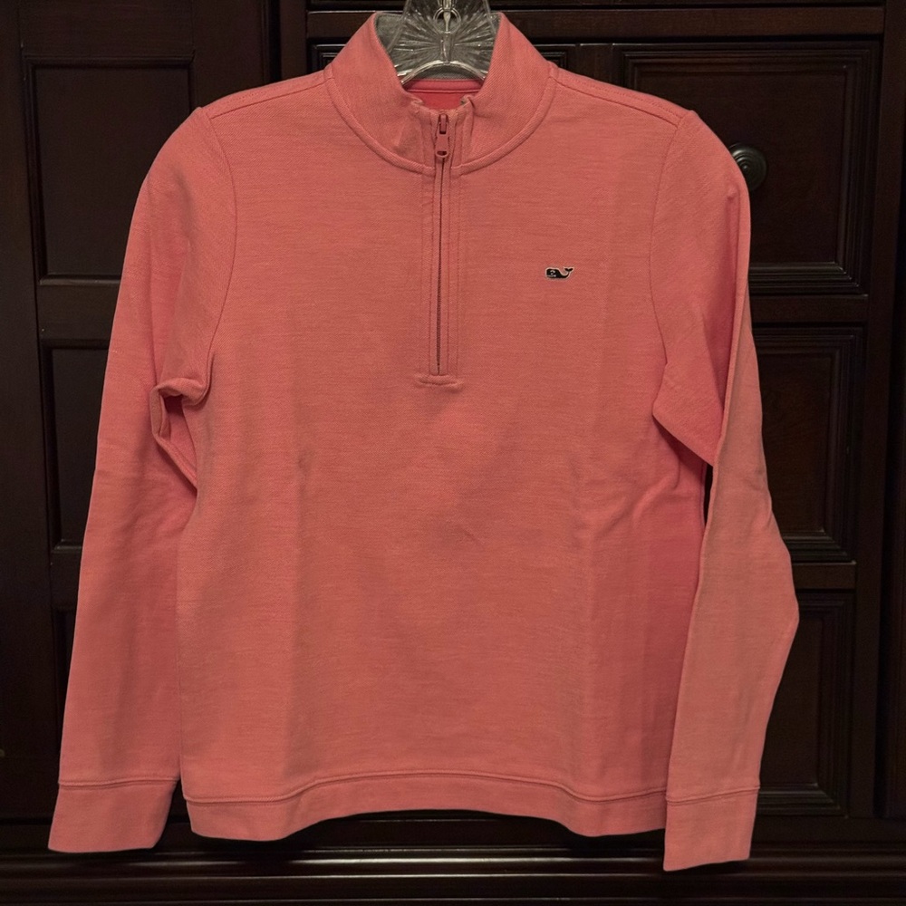 Vineyard Vines Pink Half-Zip Sweater